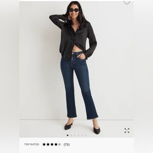 Madewell Kickout Crop Jeans, Colleton Wash, size 33